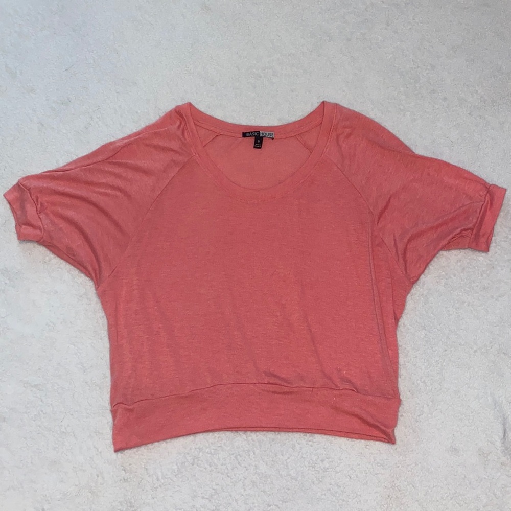 Brand: BasicHouse, size: small, pink crop top